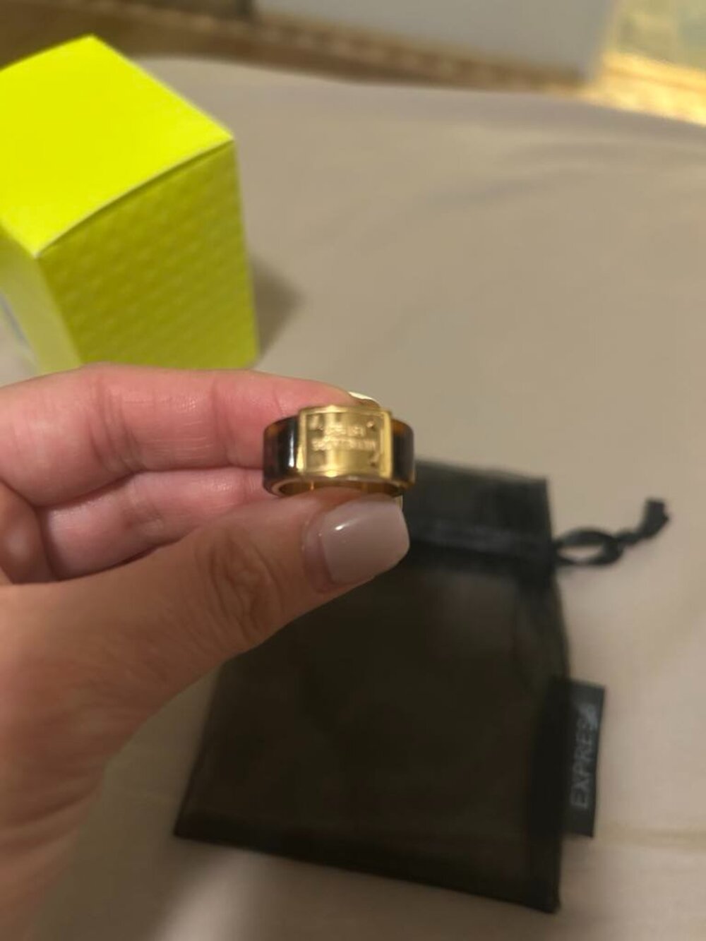 Michael Kors Leopard Gold plate Ring